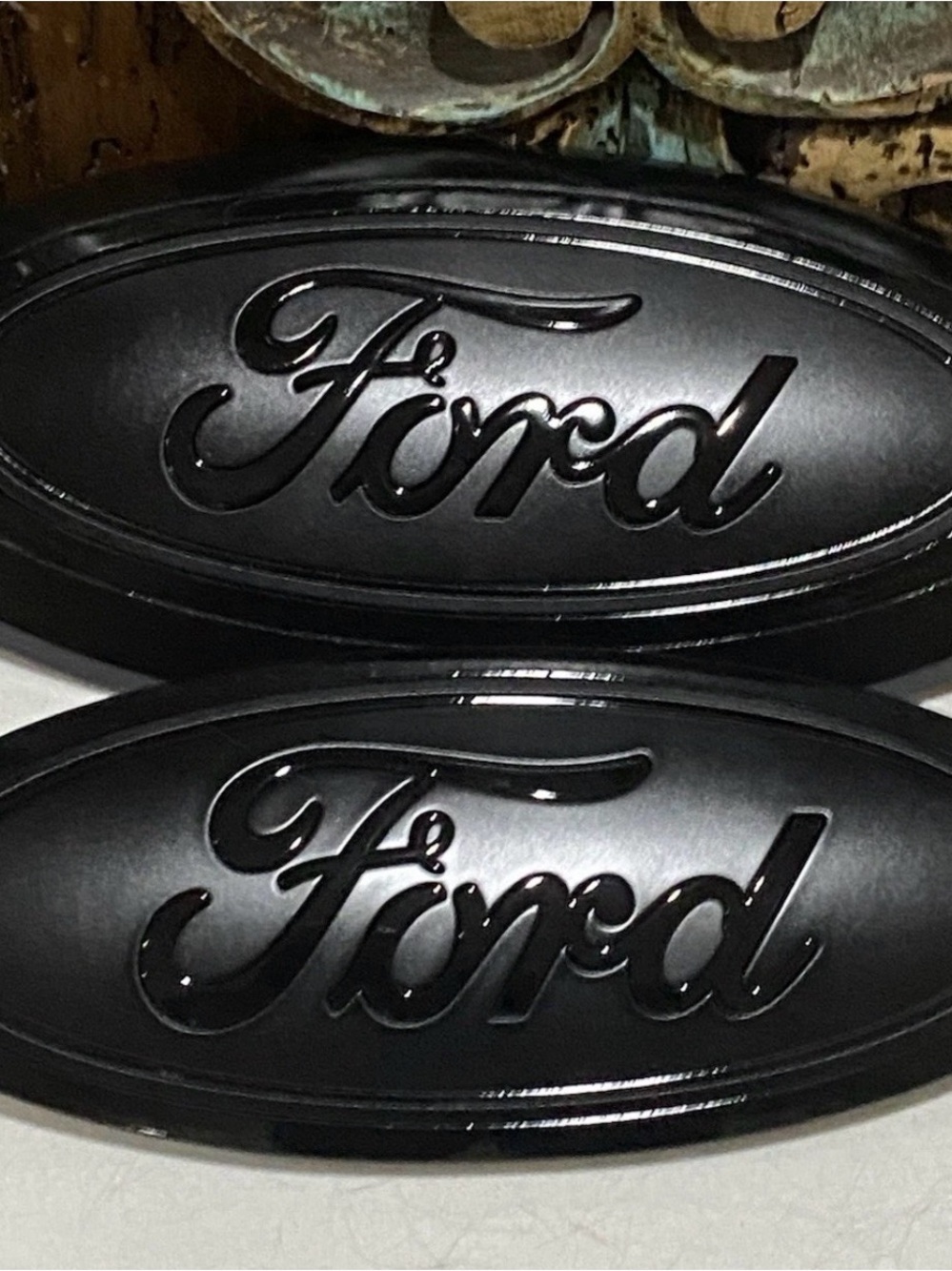 Custom 2021-2023 Ford F150 Matte & Gloss Black Front & Back Emblem Replacements